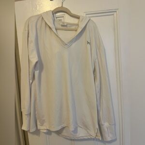 The Black Dog White Cotton Hoodie